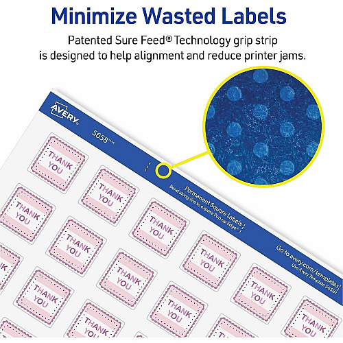Avery Matte White Square Labels (05658)