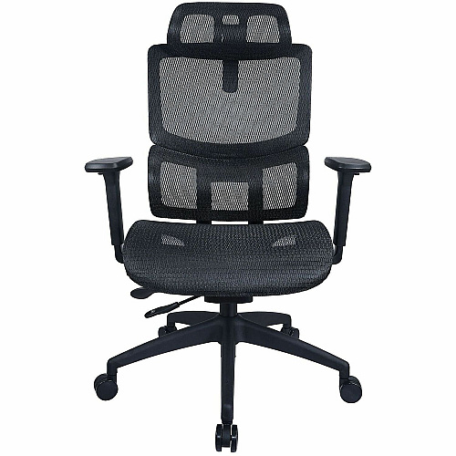Lorell Ripley All-Mesh High-Back Chair with Articulating Lumbar Support (63200)