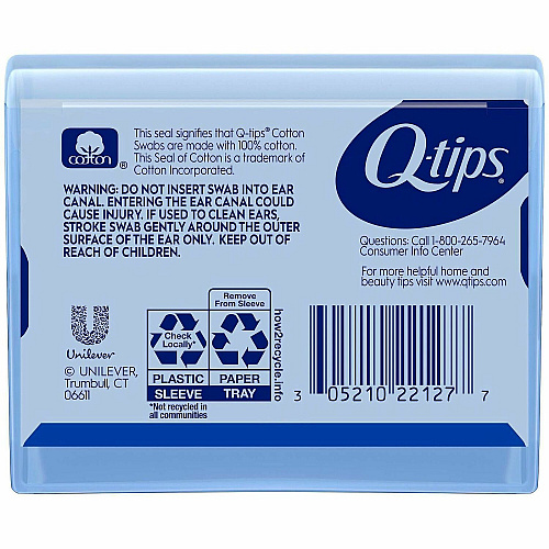 Soapbox Q-tips Original Cotton Swabs Compact Travel Pack (22127)