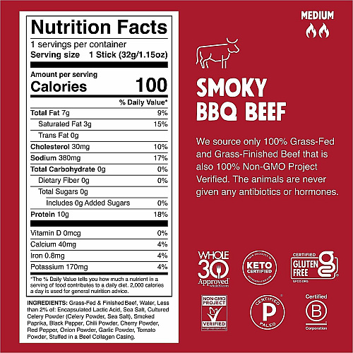 CHOMPS Beef Jerky Sticks (CB24)