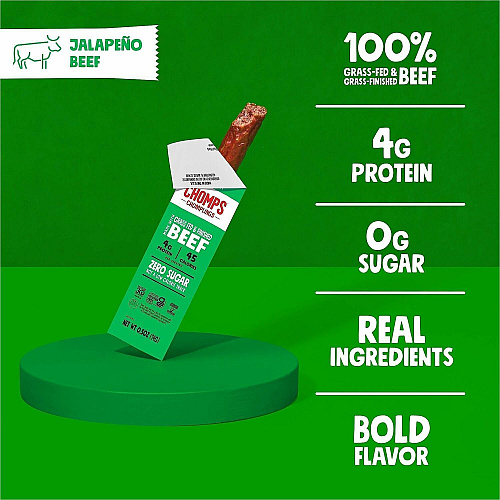 CHOMPS Chomplings Jalepeno Beef Jerky Sticks (LCJ24)