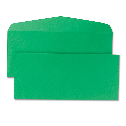 Quality Park Colored Envelope, #10, Commercial Flap, Gummed Closure, 4.13 x 9.5, Green, 25/Pack (11135)