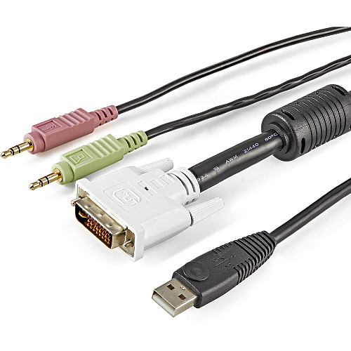 StarTech 6 Ft 4-in-1 Usb Dvi Kvm Cable With Audio (USBDVI4N1A6)