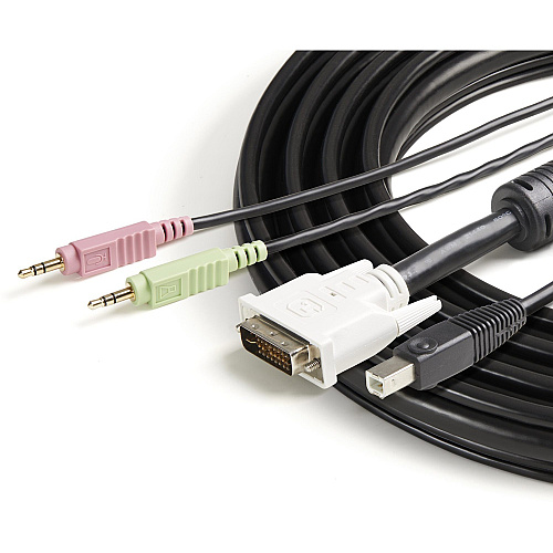 StarTech 6 Ft 4-in-1 Usb Dvi Kvm Cable With Audio (USBDVI4N1A6)