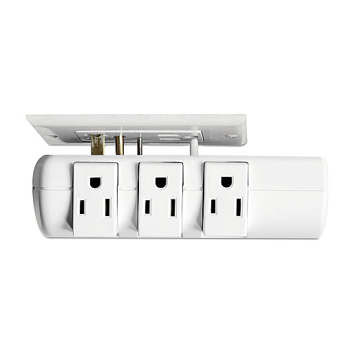 Innovera Wall Mount Surge Protector, 6 AC Outlets, 2,160 J, White (IVR71651)