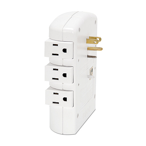 Innovera Wall Mount Surge Protector, 6 AC Outlets, 2,160 J, White (IVR71651)