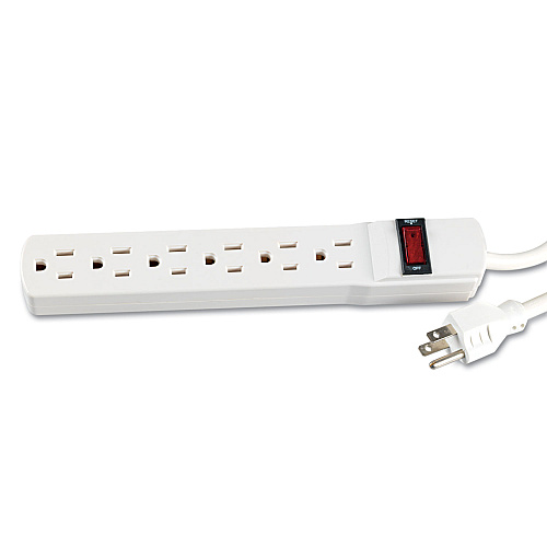 Innovera Power Strip, 6 Outlets, 6 ft Cord, Ivory (IVR73306)