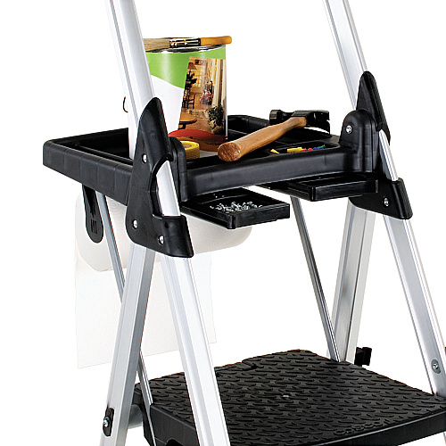 COSCO Worlds Greatest Work Platform, 3-Step, 300 lb Capacity, Aluminum/Resin, Black (11003ABL1)