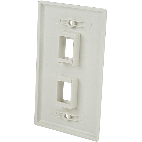 StarTech Dual Outlet Universal Wall Plate (PLATE2WH)