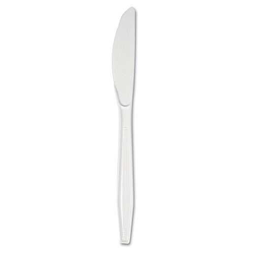 Boardwalk&reg; Full Length Polystyrene Knives, White, 100 Knives (BWKKNIFEMWPSBX)