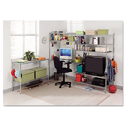 Alera NSF Certified Industrial Four-Shelf Wire Shelving Kit, 48w x 18d x 72h, Silver (ALESW504818SR)