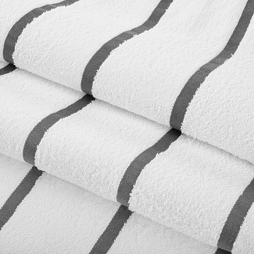 Las Rayas Beach Towel 30x60 Dark Grey - Case Of 24 (BT-HS3060-15DG-CS)