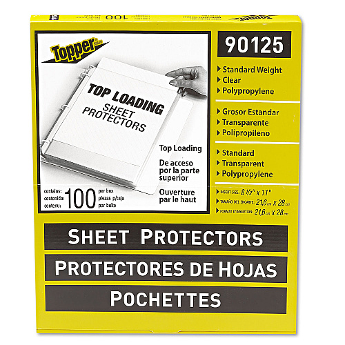 C-Line Top-Load Polypropylene Sheet Protectors, Standard, Letter, Clear, 2", 100/Box (90125)