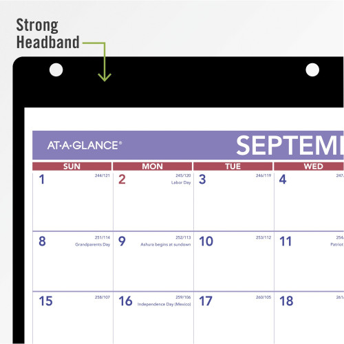AtAGlance Academic Monthly Desk/Wall Calendar with Poly Holder (SK700