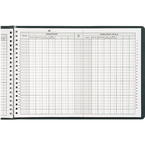Dome Wirebound Payroll Book Wire Bound - 6 1/2" x 10" Sheet Size - 6 Columns per Sheet - White Sheet(s) - Recycled - 1 Each (625)