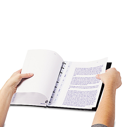 Blueline MiracleBind Notebook, 1-Subject, Medium/College Rule, Black Cover, (75) 11 x 9.06 Sheets (AF1115081)
