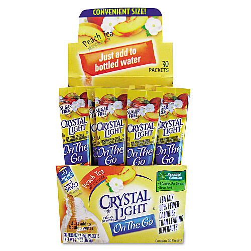 Crystal Light Flavored Drink Mix, Peach Tea, 30 .09oz Packets/Box (79700)