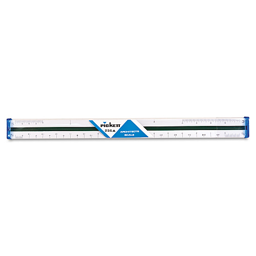 Chartpak Triangular Scale, Plastic, 12" Long, Architectural, Color-Coded (235A)