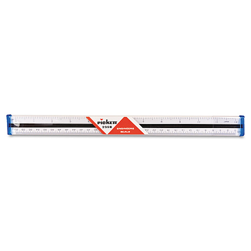 Chartpak Triangular Scale, Plastic, 12" Long, Engineering, Color-Coded (235E)