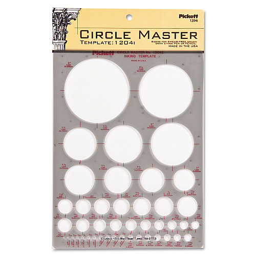 Chartpak Templates, Circles, 7 x 10, Smoke (1204I)
