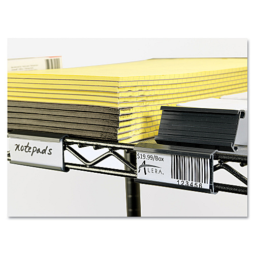 Alera Wire Shelving Shelf Tag, Side Load, 3" Long, Gray, 10/Pack (ALESW59ST)