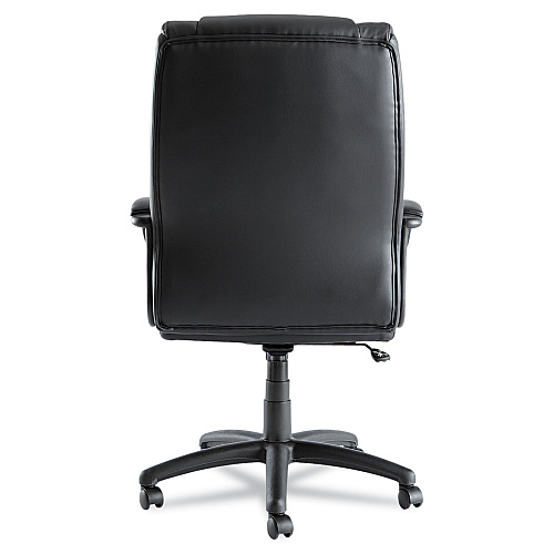 Alera Fraze Series Executive High-Back Swivel/Tilt Bonded Leather Chair, Supports 275 lb, 17.71" to 21.65" Seat Height, Black (ALEFZ41LS10B)