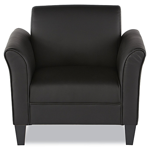 Alera Reception Lounge Sofa Series Club Chair, 35.43" x 30.7" x 32.28", Black Seat, Black Back, Black Base (ALERL23LS10B)