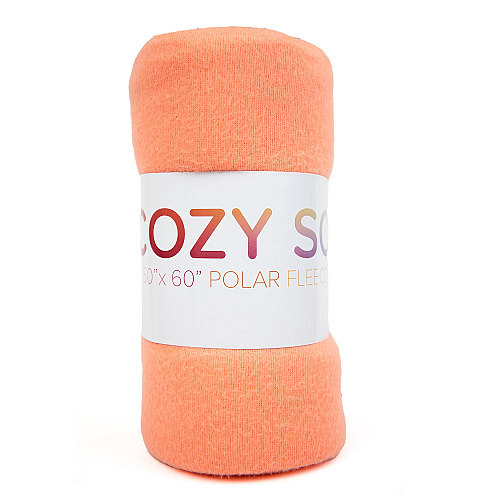 Cozy Soft Polar Fleece Throw Blanket 50x60 Coral - Pack Of 6 (P-FCPL-6PK-CO)