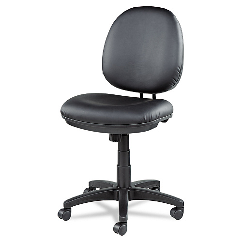 Alera Interval Series Swivel/Tilt Task Chair, Bonded Leather Seat/Back, Up to 275 lb, 18.11" to 23.22" Seat Height, Black (ALEIN4819)