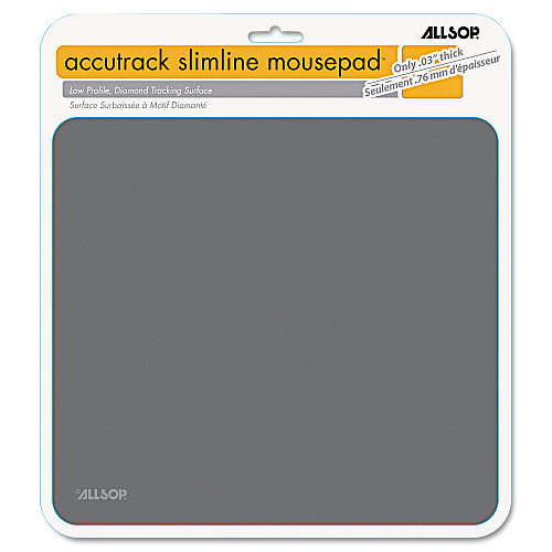 Allsop Accutrack Slimline Mouse Pad, 8.75 x 8, Graphite (30201)