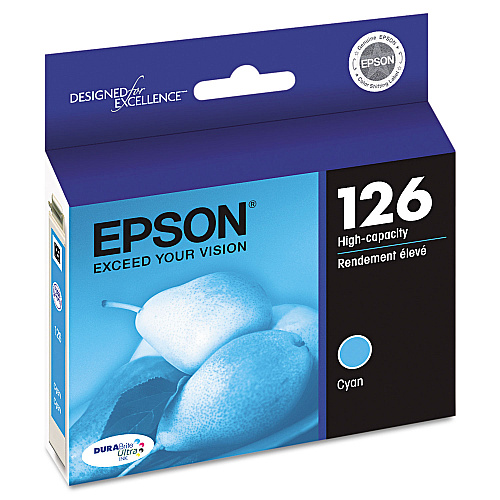 Epson T126220-S (126) DURABrite Ultra High-Yield Ink, Cyan