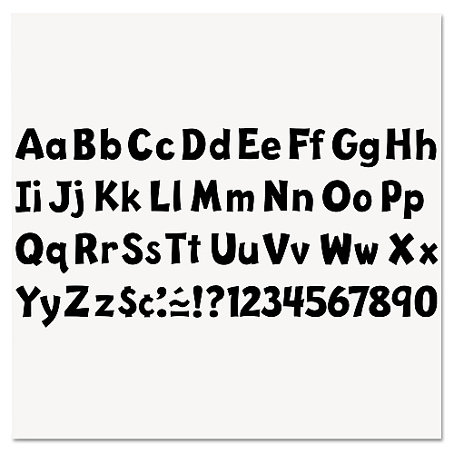 TREND Ready Letters Playful Combo Set, Black, 4"h, 216/Set (T79741)