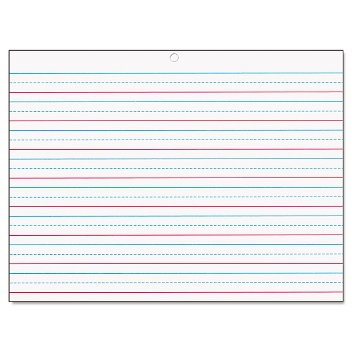 Pacon Multi-Sensory Handwriting Tablet, 5/8" Long Rule, 8 x 10.5, 40/Pad (2470)