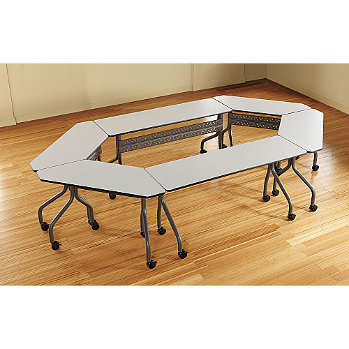 Iceberg OfficeWorks Mobile Training Table, Rectangular, 72" x 18" x 29", Gray/Charcoal (68067)