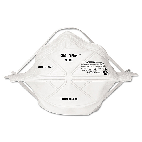 3M VFlex Particulate Respirator N95, Standard Size, 50/Box (9105)
