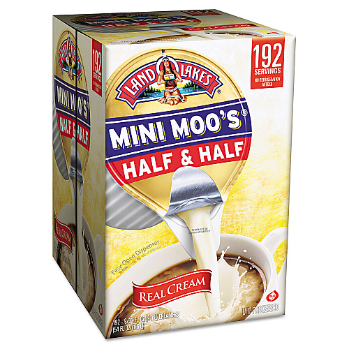 Land O' Lakes Mini Moo's Half and Half, 0.3 oz, 192/Carton (827976)