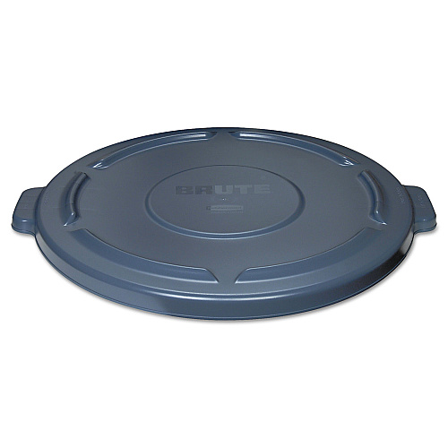 Rubbermaid Commercial BRUTE Self-Draining Flat Top Lids, 24.5" Diameter x 1.5h, Gray (264560GY)
