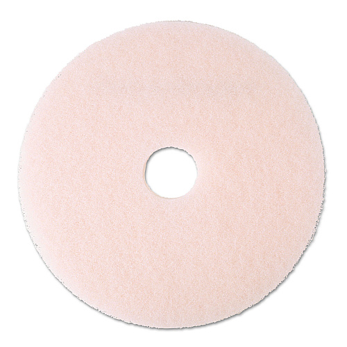3M Ultra High-Speed Eraser Floor Burnishing Pad 3600, 17" Diameter, Pink, 5/Carton (25855)