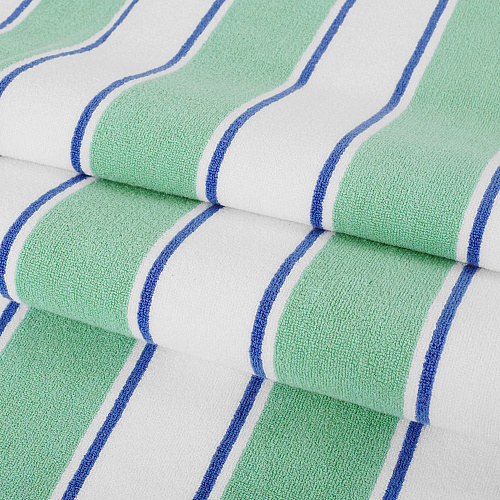 Aston & Arden Pinstriped Beach Towel 35x70 Green/blue - Case Of 8 (BT-PINSTR-25GB-CS)