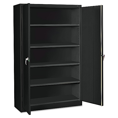 Tennsco Assembled Jumbo Steel Storage Cabinet, 48w x 18d x 78h, Black (J1878SUBK)