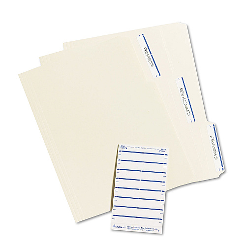 Avery Printable 4" x 6" - Permanent File Folder Labels, 0.69 x 3.44, White, 7/Sheet, 36 Sheets/Pack, (5200) (05200)