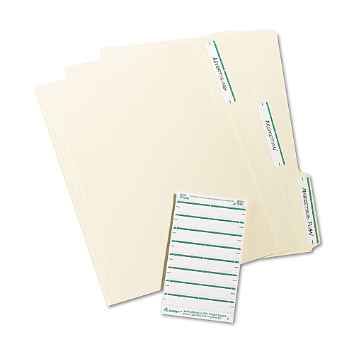 Avery Printable 4" x 6" - Permanent File Folder Labels, 0.69 x 3.44, White, 7/Sheet, 36 Sheets/Pack, (5203) (05203)