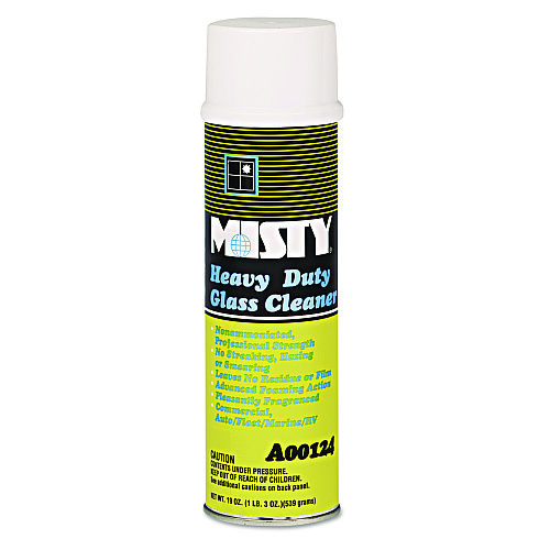 Misty Heavy-Duty Glass Cleaner, Citrus, 20 oz Aerosol Spray, 12/Carton (1001482)