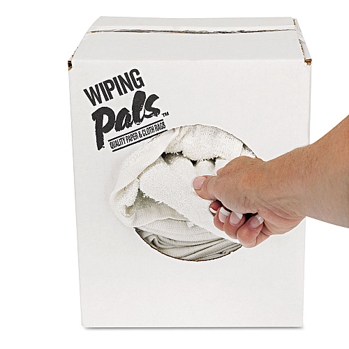 HOSPECO Counter Cloth/Bar Mop, 15.5 x 17, White, Cotton, 60/Carton (536605DZBX)