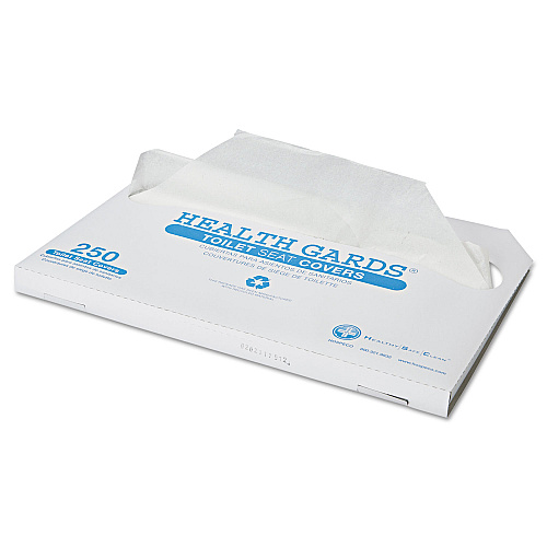 HOSPECO Health Gards Toilet Seat Covers, Half-Fold, 14.25 x 16.5, White, 250/Pack, 4 Packs/Carton (HG1000)