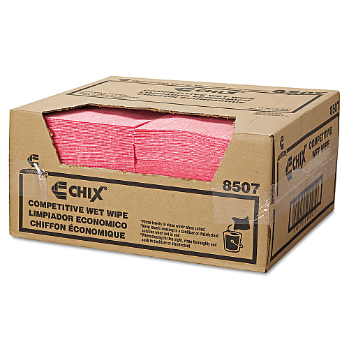 Chix Wet Wipes, 11.5 x 24, White/Pink, 200/Carton (8507)