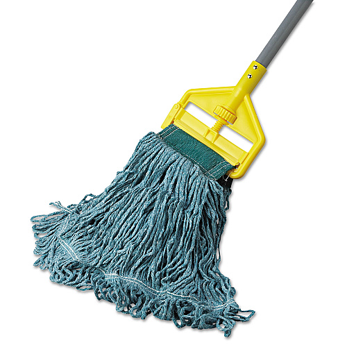 Super Stitch Blend Mop Head, Medium, Cotton/synthetic, Green, 6/carton