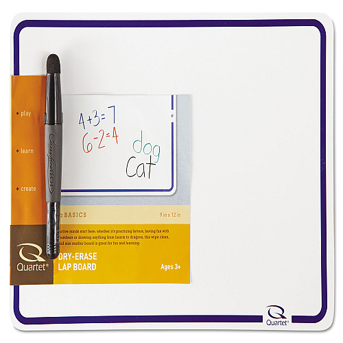 Quartet Boone Education Lap Board, 12" x 9", White Surface (B12900962A)