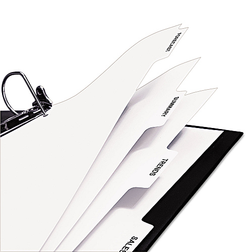 Avery Customizable Print-On Dividers, Unpunched, For Xerox 5090 Copiers, 5-Tab, 11 x 8.5, White, 30 Sets (20405)