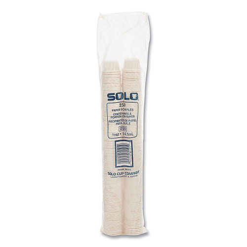 SOLO Paper Portion Cups, ProPlanet Seal, 0.5 oz, White, 250/Bag, 20 Bags/Carton (050)